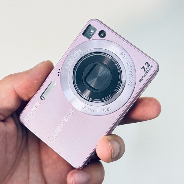 95新 Sony/索尼 w120粉色720w像素出片柔焦粉白英文