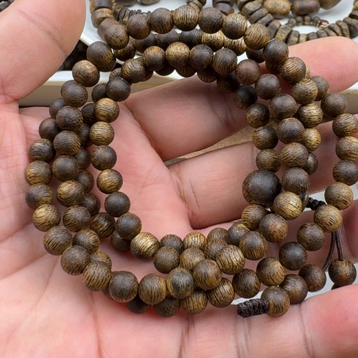 风***晓手串沉香乌身手串12克加