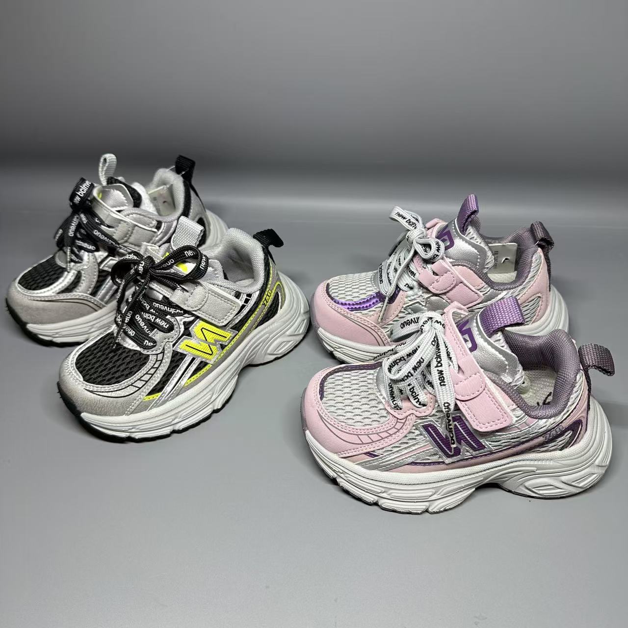 儿童双网魔术贴童鞋休闲鞋百搭时尚男童女童运动鞋2530