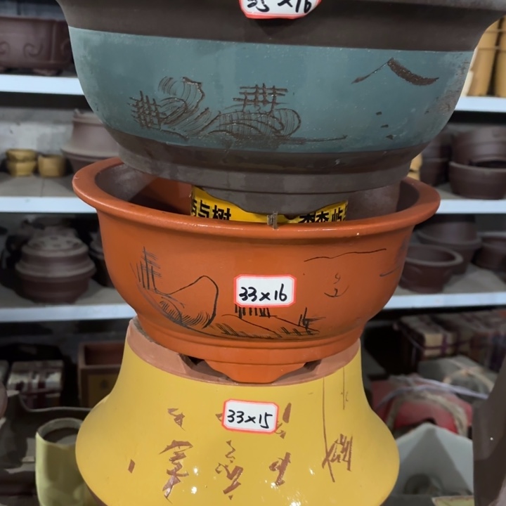 紫砂花盆100-4。        