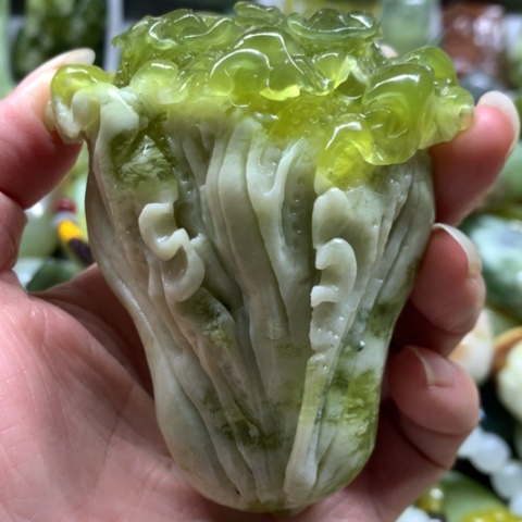 蛇纹石玉未镶嵌手把件