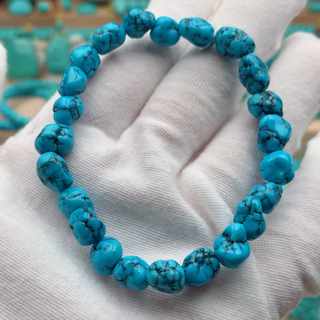 绿松石未镶嵌珠宝奇石7.5mm