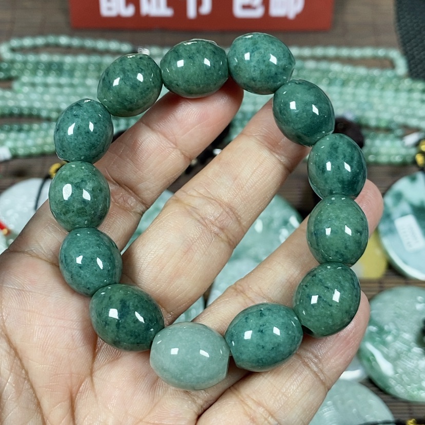 【闪购商品】翡翠颈饰未镶嵌玉手链翡翠玉男款卡13.8