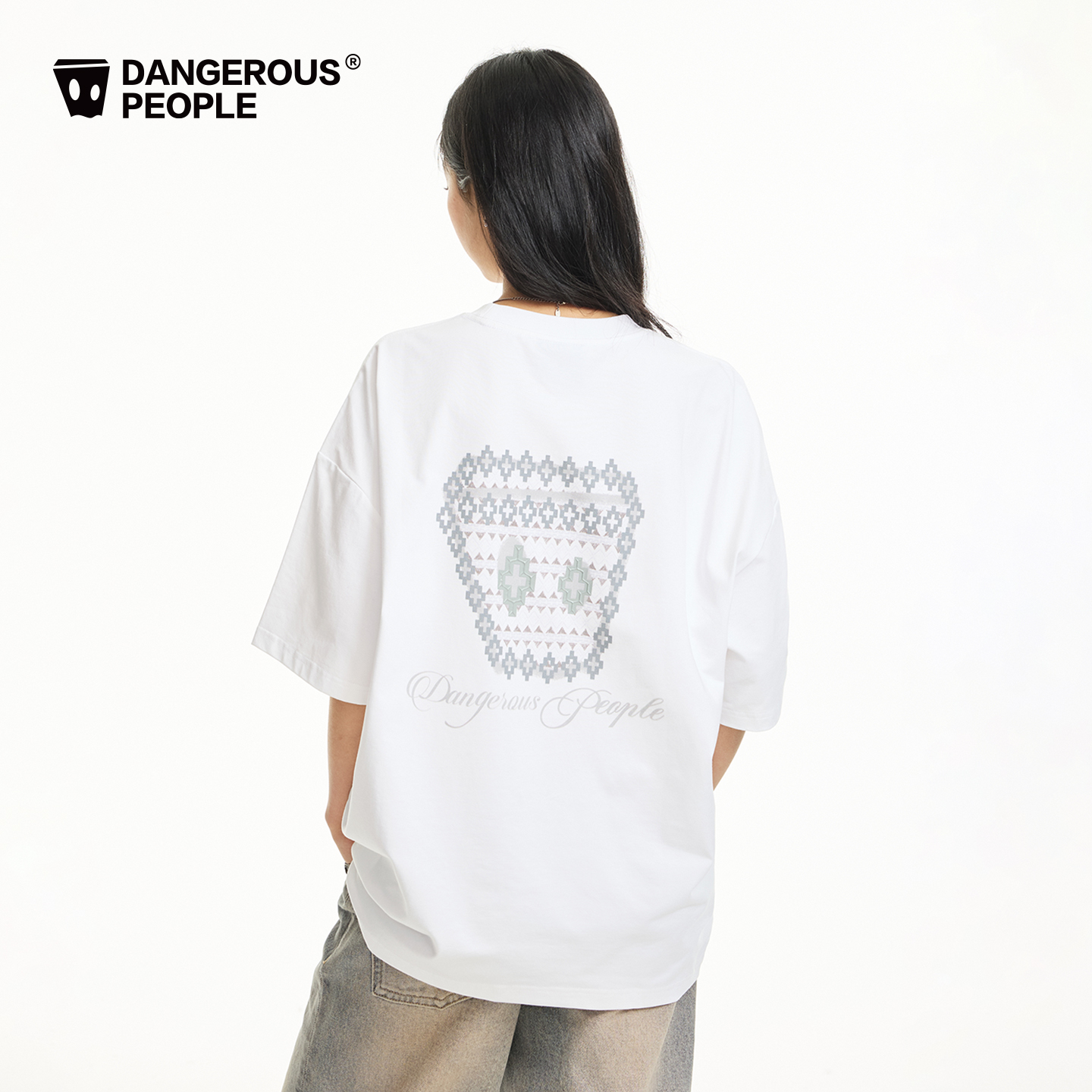 Dangerouspeople薛之谦dsp菱形小D印花T恤潮牌早春索罗娜凉感短袖