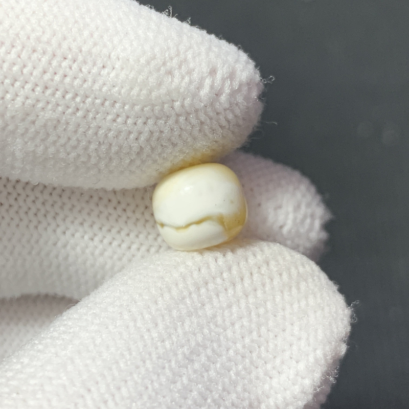 L1651保真原矿俄料尺寸8.1*7.1mm蜜蜡单颗老型单珠隔珠微瑕放漏