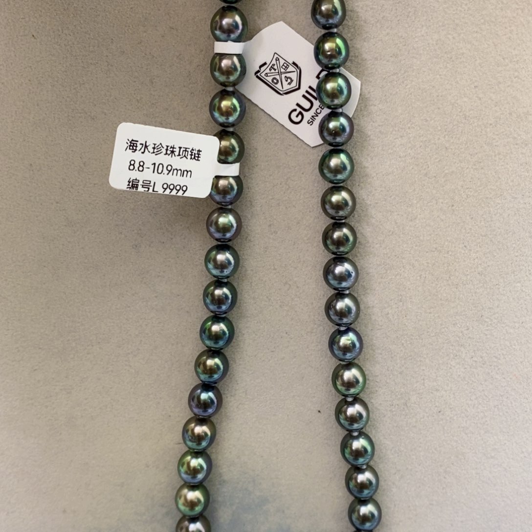 海水珍珠项链银S925镶嵌