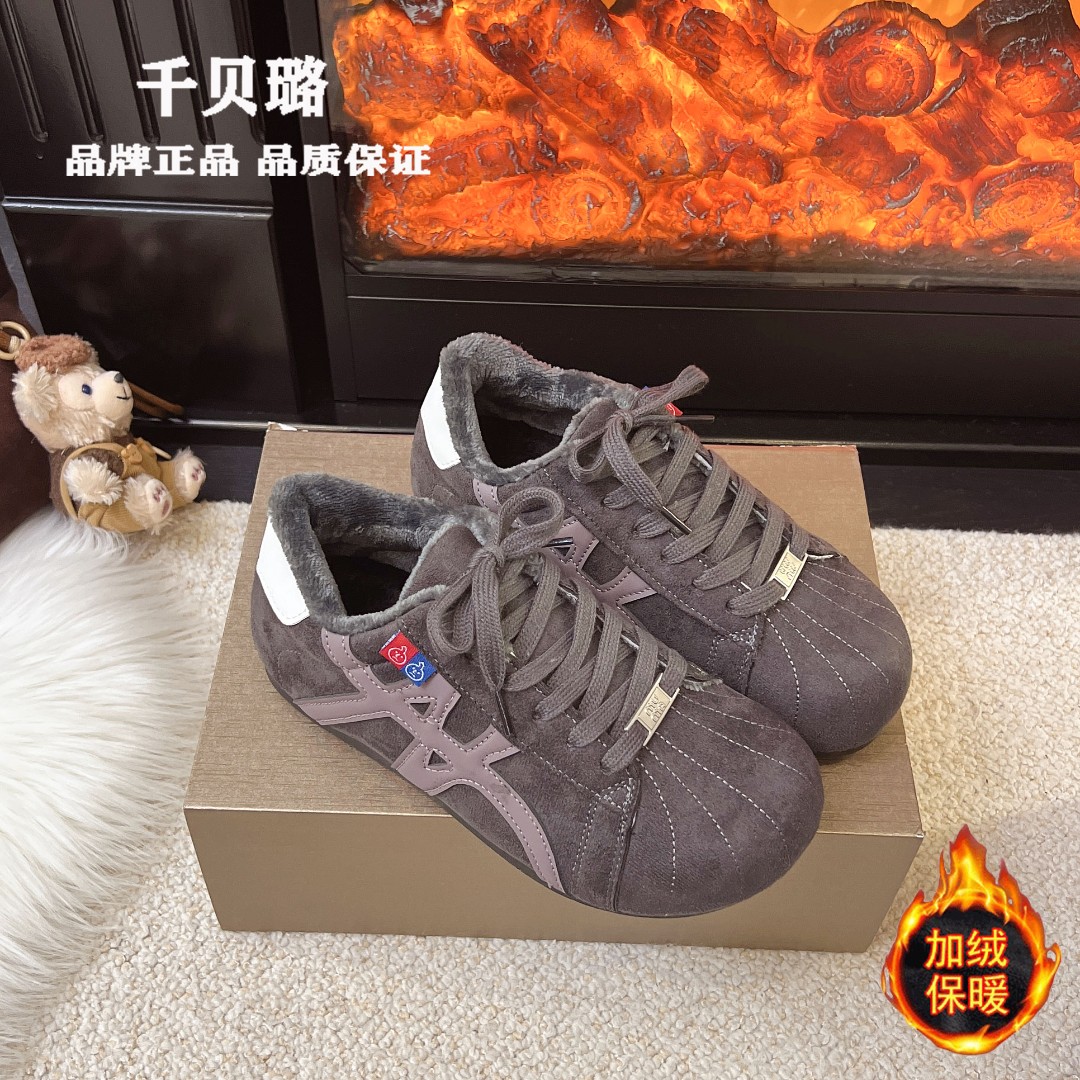 2025冬季新款加棉德训鞋保暖休闲时尚阿甘鞋女鞋学生鞋