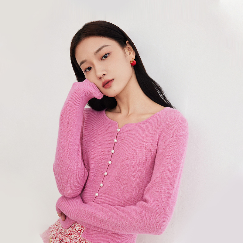 EP YAYING雅莹女装 纯色羊驼毛混纺针织衫 新品9503A