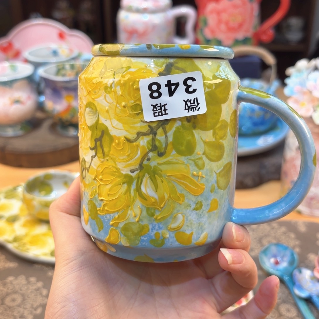 景德镇手绘高温釉下彩陶瓷茶具