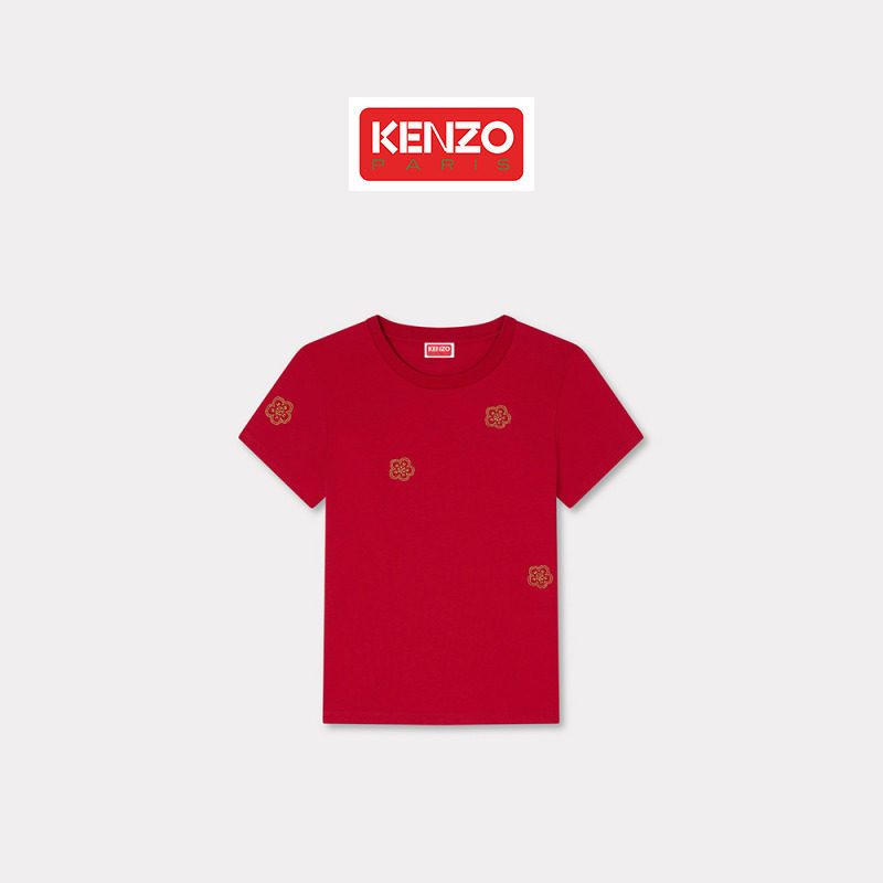 KENZO 26春夏新品 女士BOKE海棠花经典版型休闲时尚百搭T恤衫