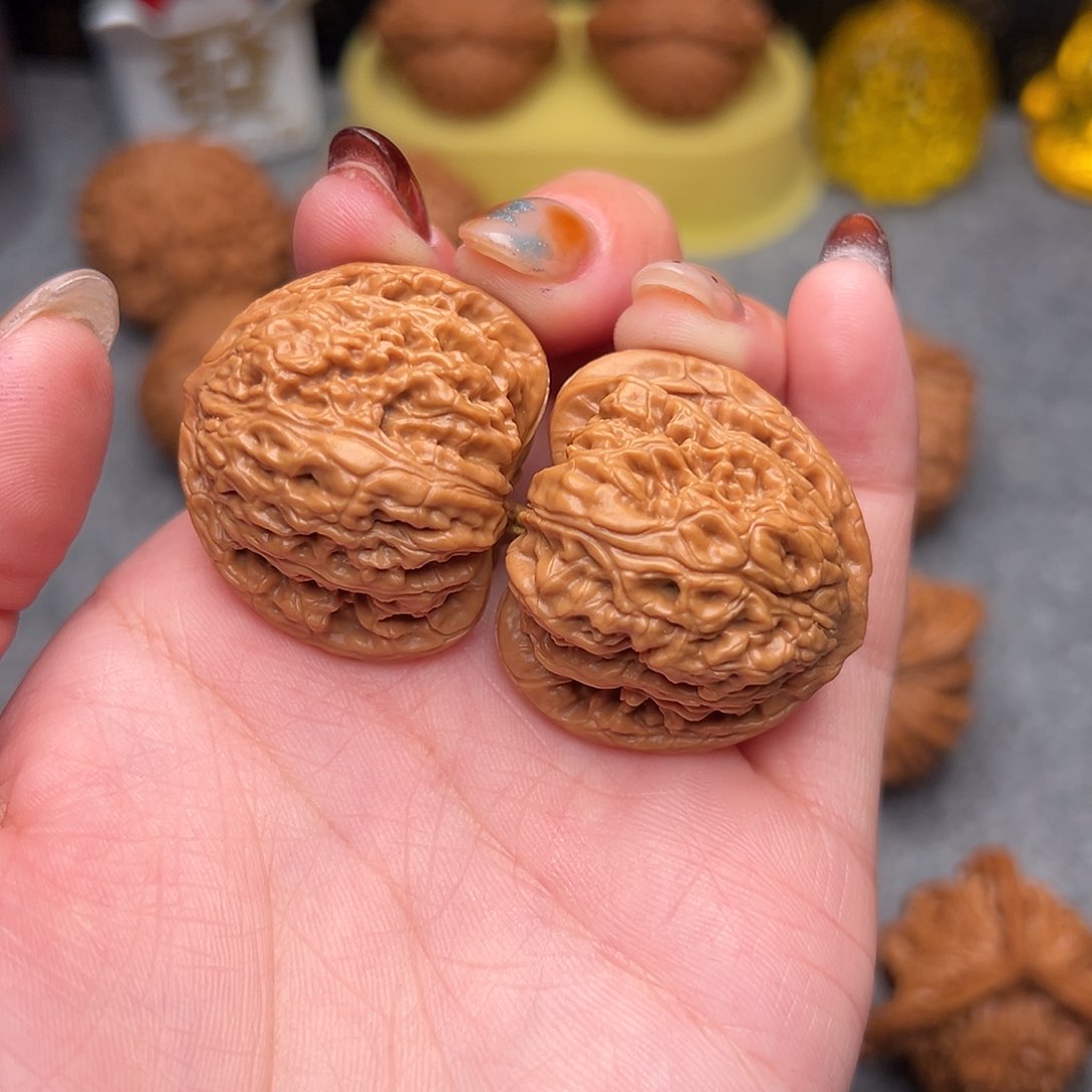 把件文玩核桃毕业精品精配红宝石34全品