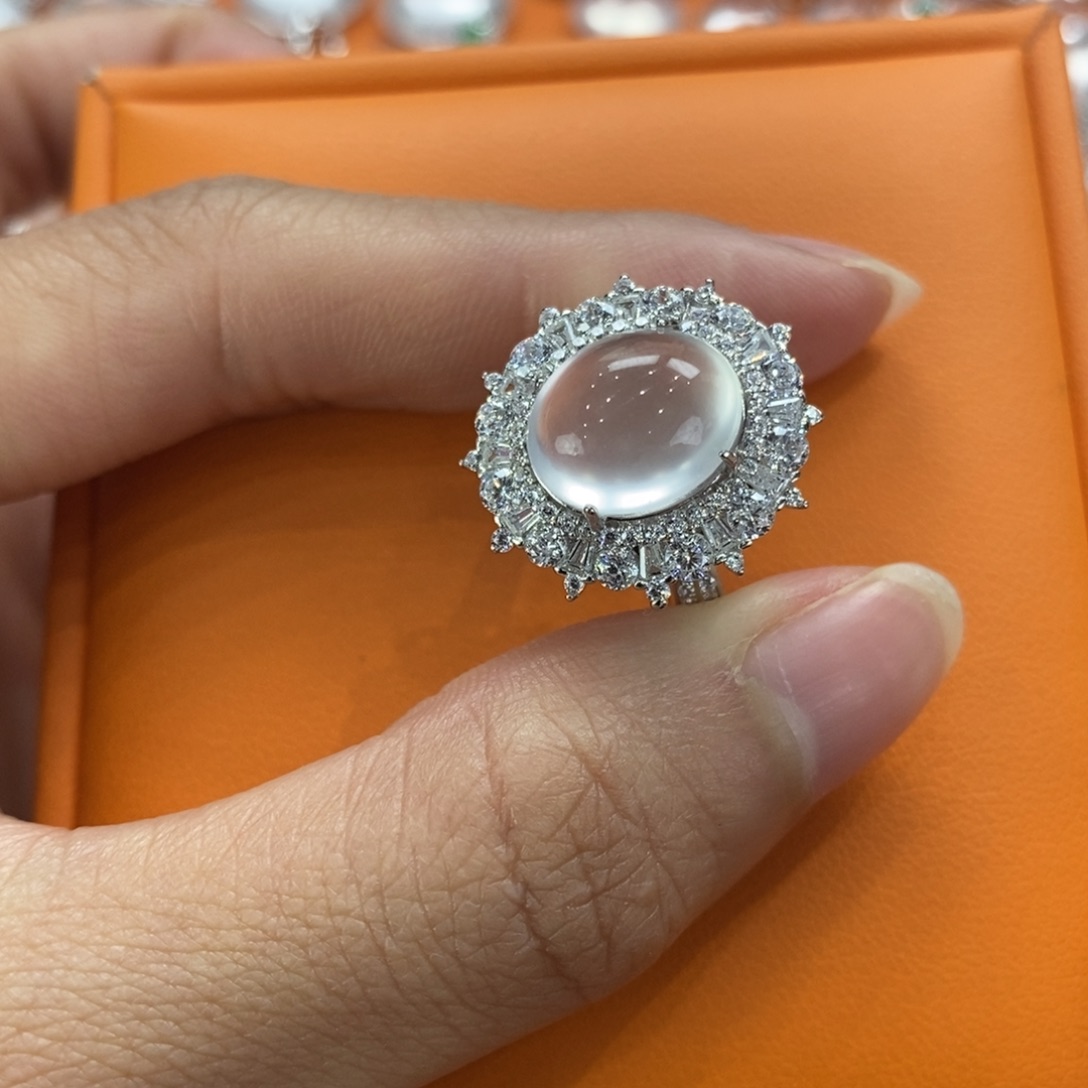 石英质玉吊坠(不含链)银S925镶嵌