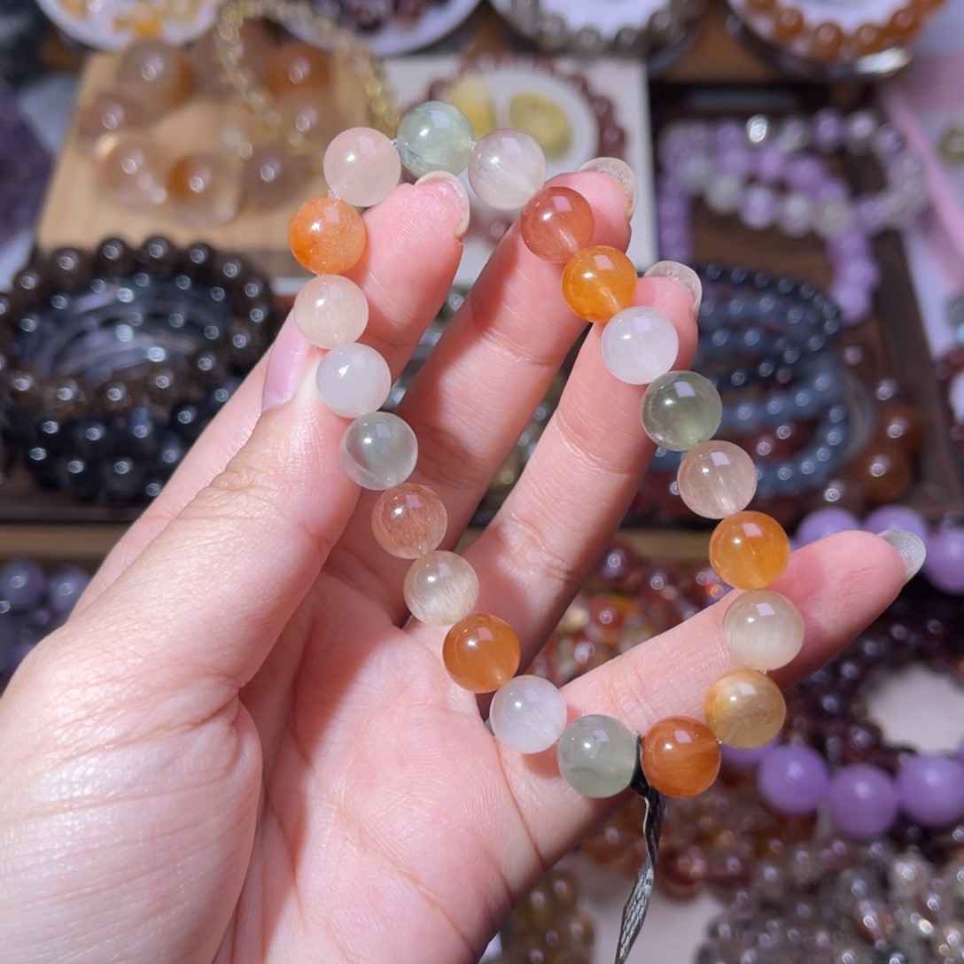 未镶嵌水晶手串彩兔毛