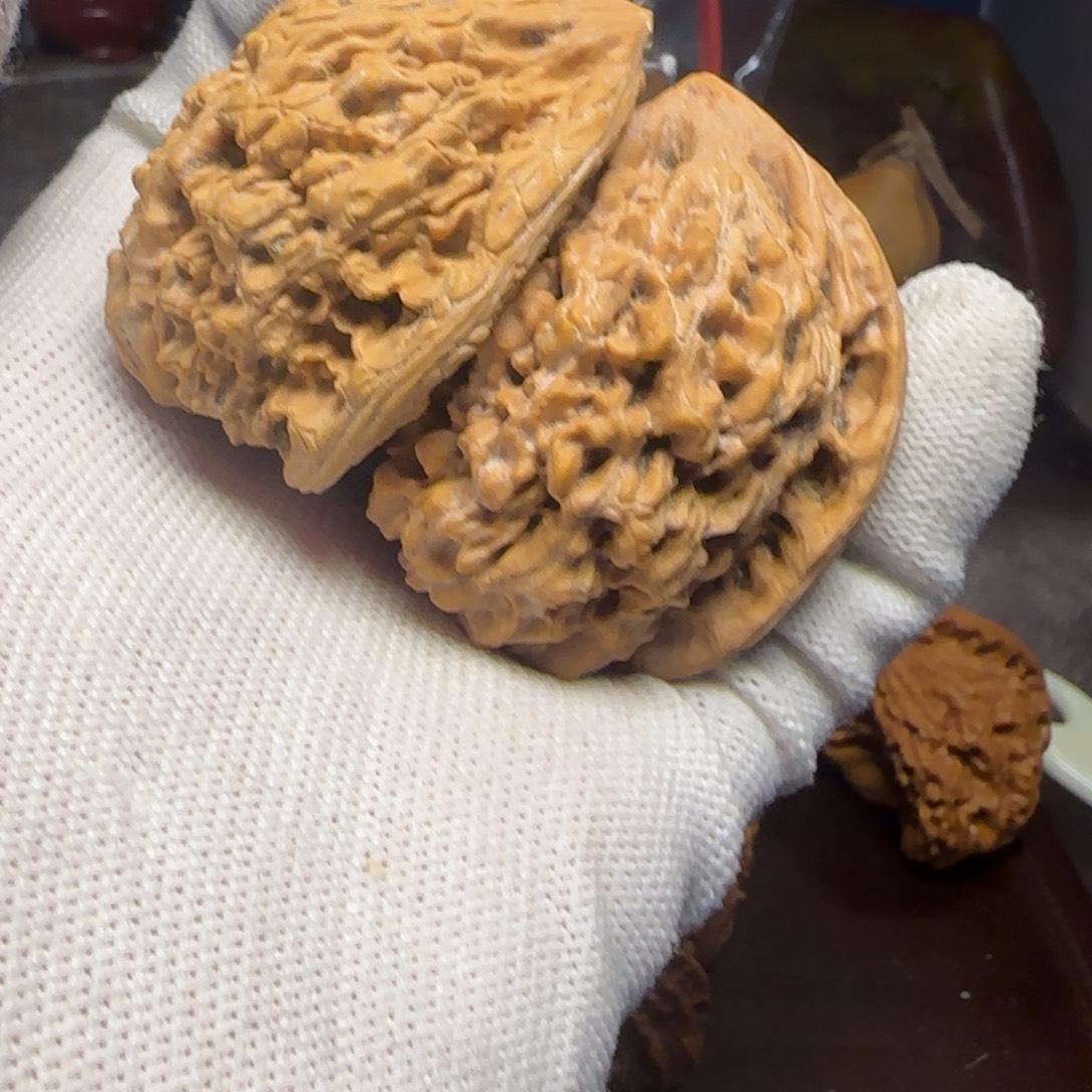 把件文玩核桃官帽半壁