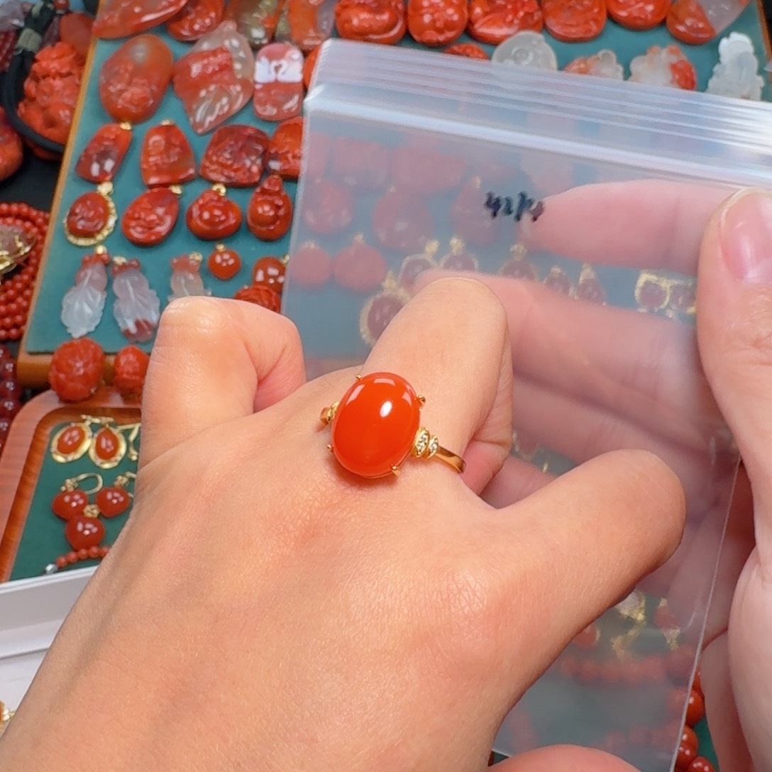 南红玛瑙南红银S925镶嵌