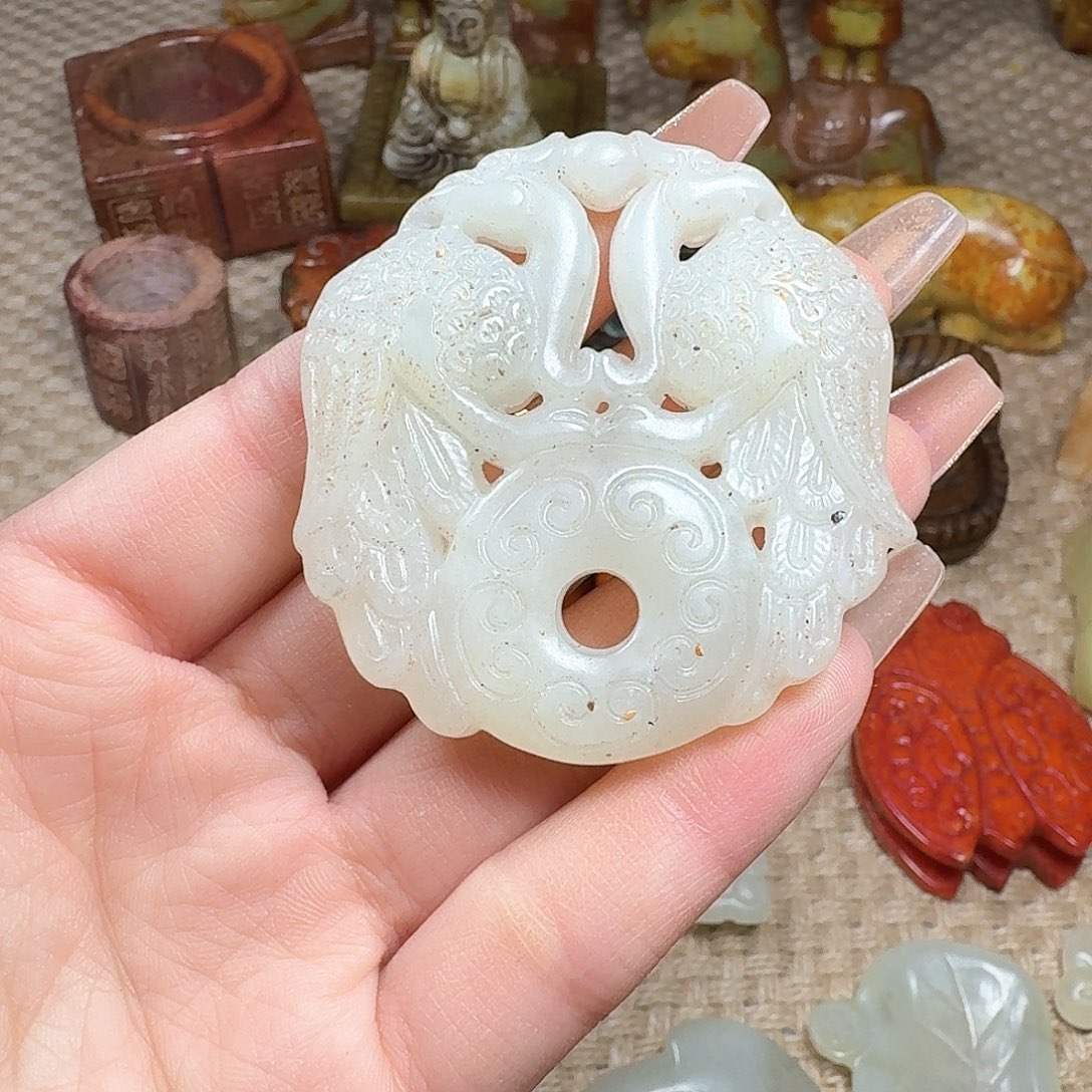 白玉菩提吊坠挂件