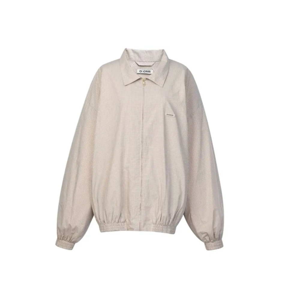 25春夏OIIORIRI设计师品牌格纹廓形夹克外套
