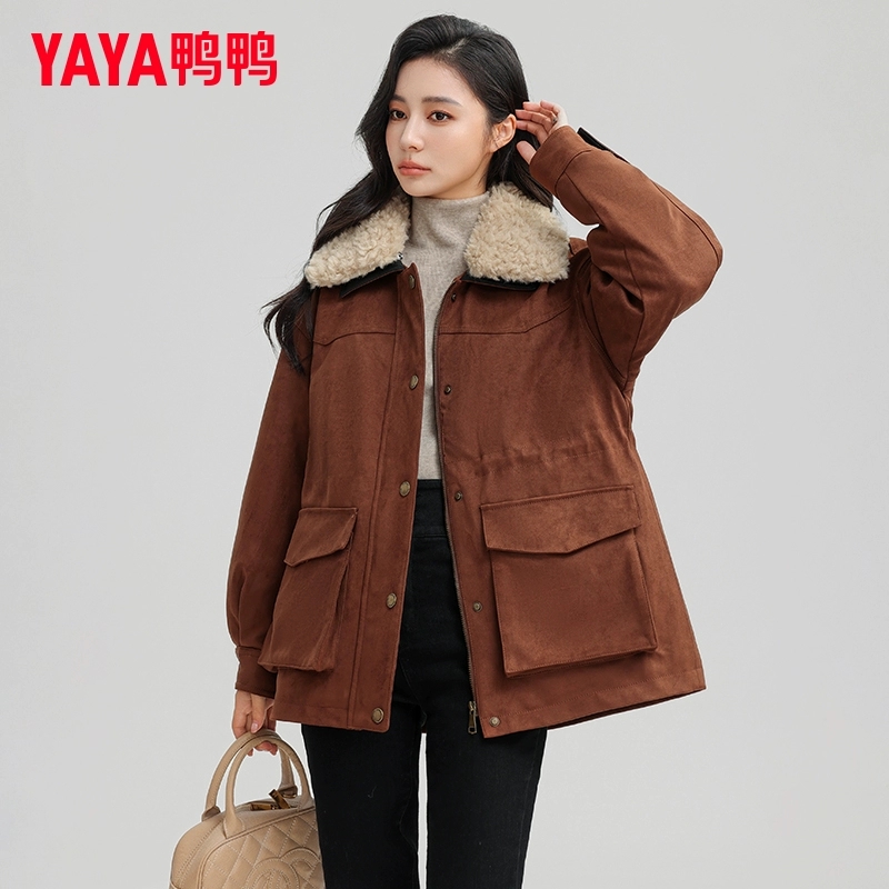 YAYA/鸭鸭时尚新款百搭女士休闲冬季保暖外套YE4B619401M