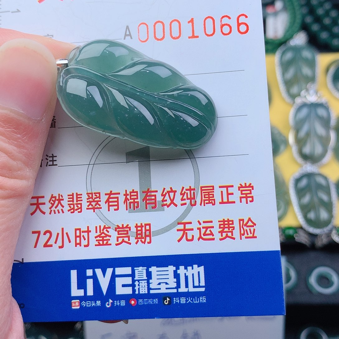 翡翠颈饰银S925镶嵌吊坠