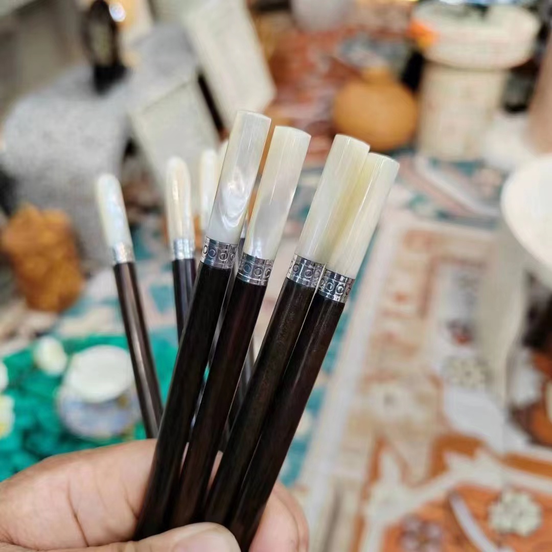 KA-||【平】东南亚深海贝壳酸枝木手工艺术品4双