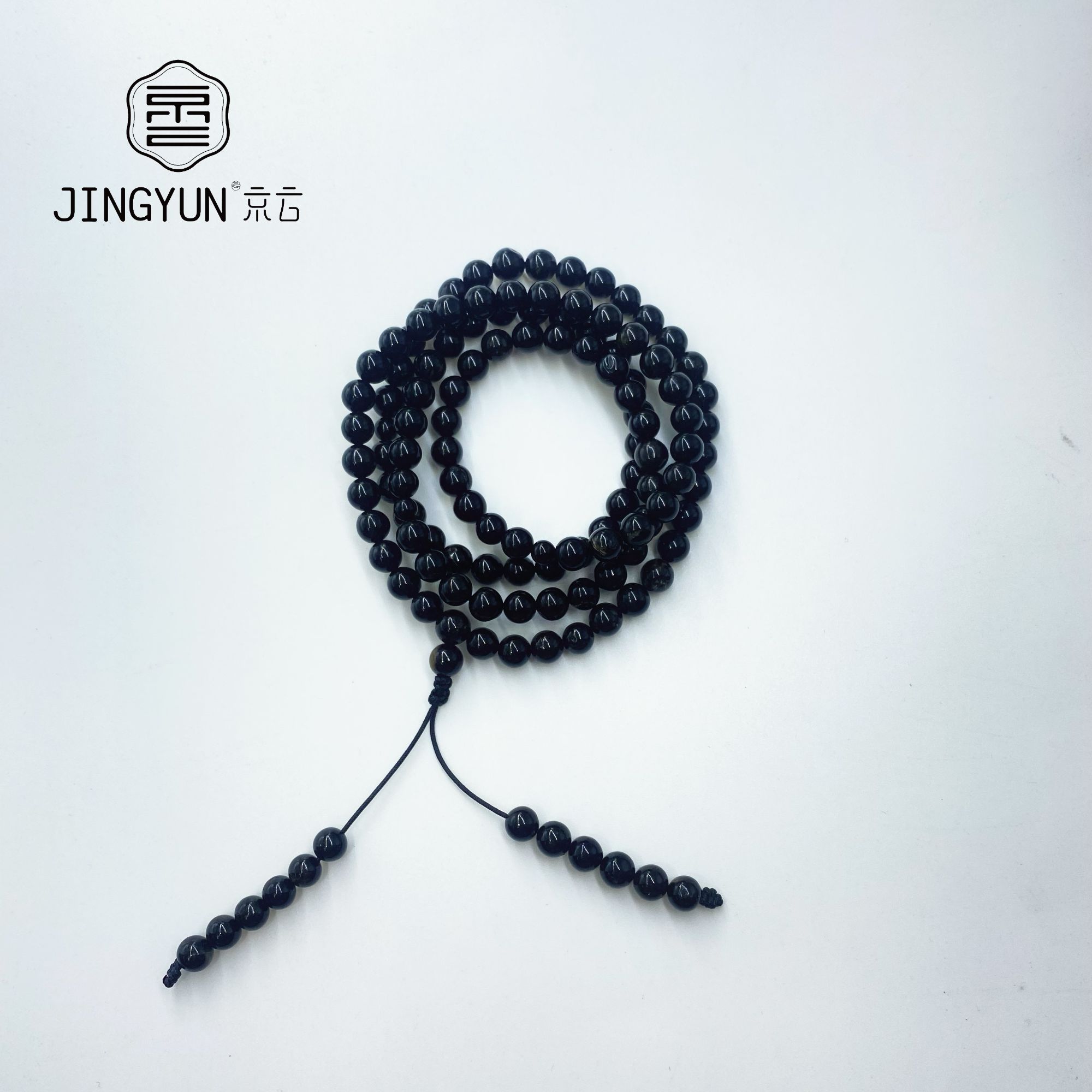 星际蓝海藻108满澡琥珀4-9m项链缅甸琥珀无烤色无优化琥珀手串