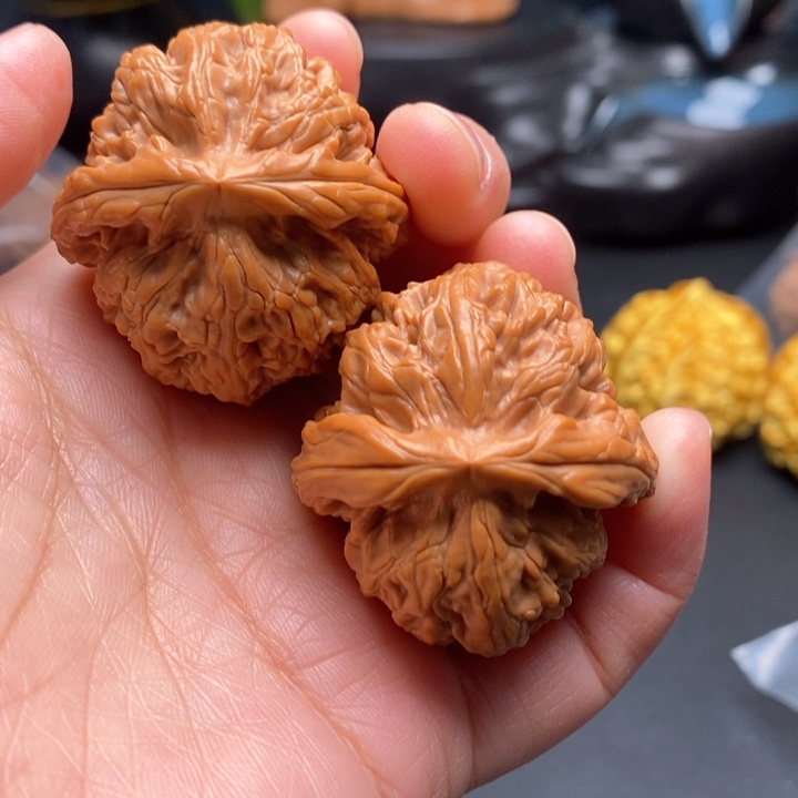 文玩核桃把件红锦鲤40尺