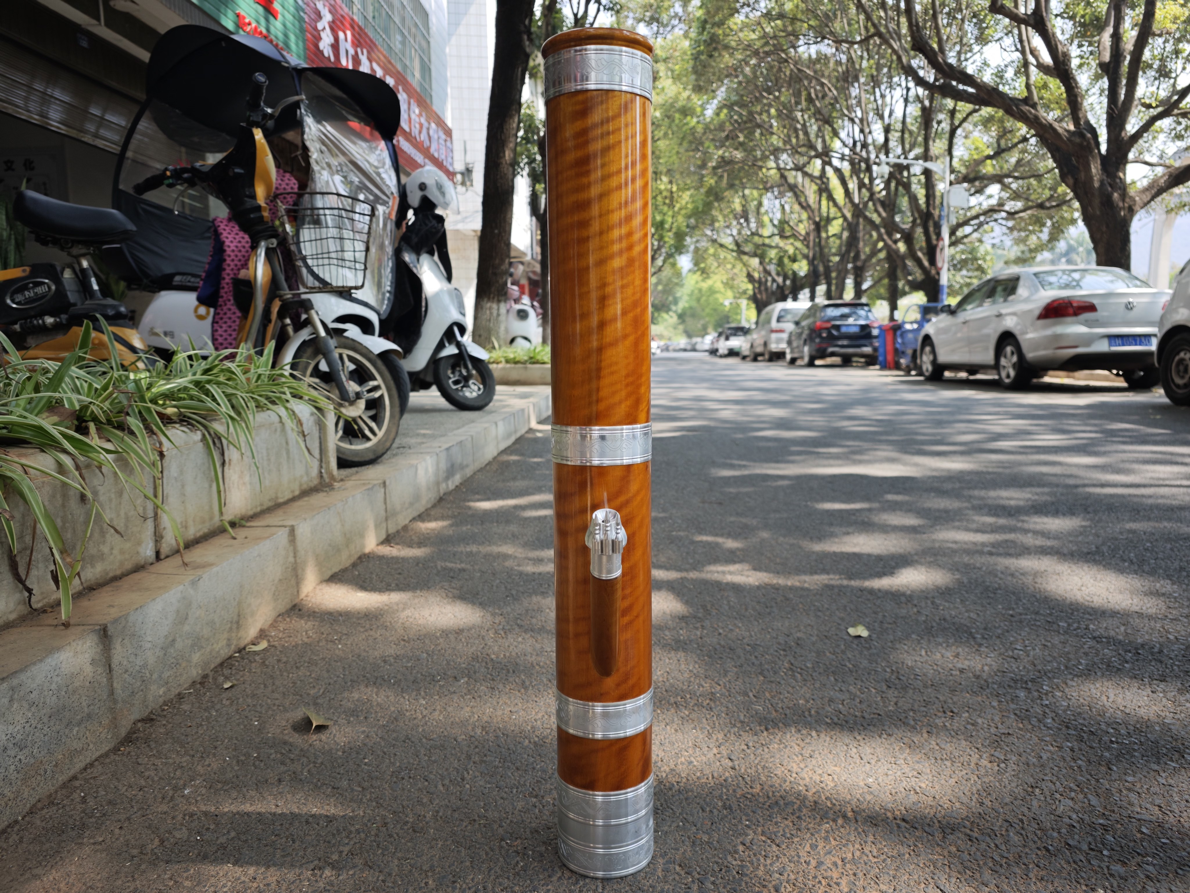 金丝楠木加厚款(高80内口径8直径10.5)云南烟筒水烟筒男士工艺品