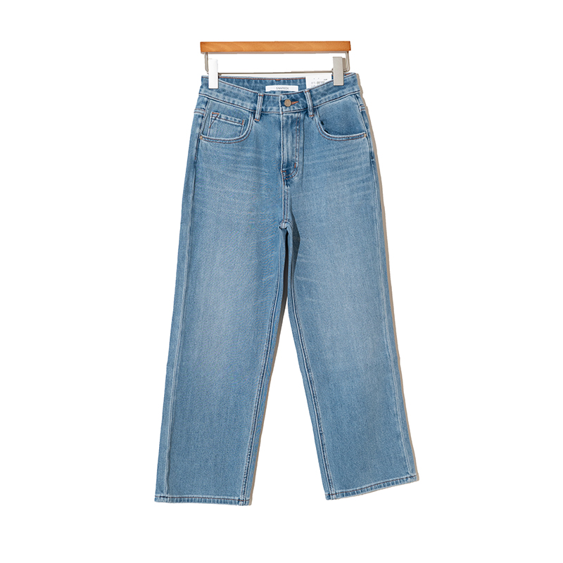 88166现货代嘉儿高端直筒牛仔裤女2026早春新款高腰九分直筒裤