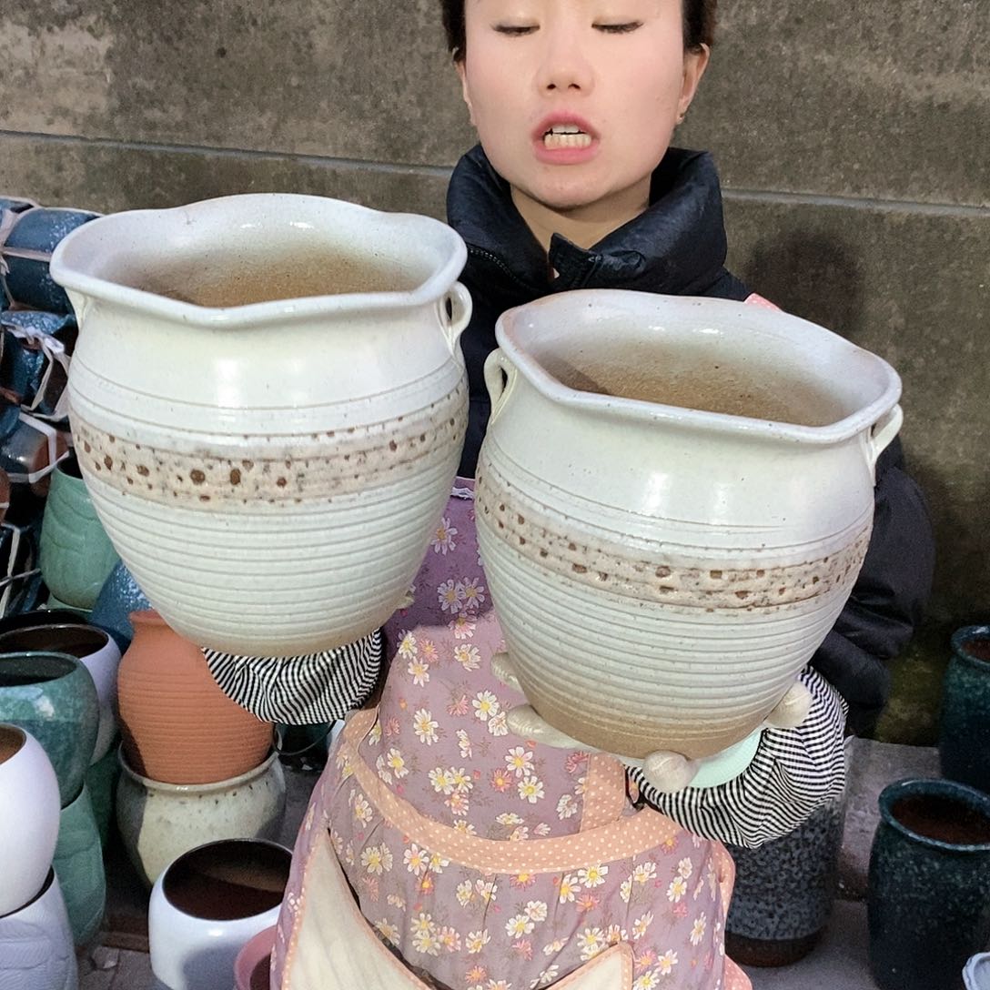 紫砂花盆正品口19高19