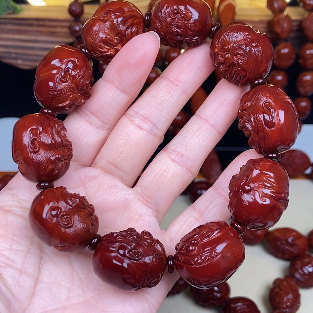 橄榄核吊坠蓝*经典恶僧