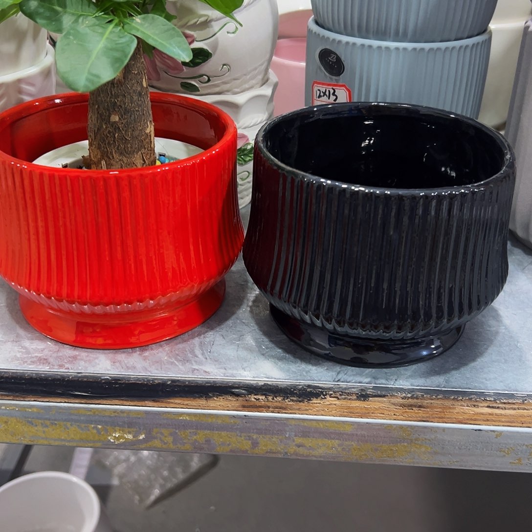 外贸尾单陶瓷花盆凑10米包邮