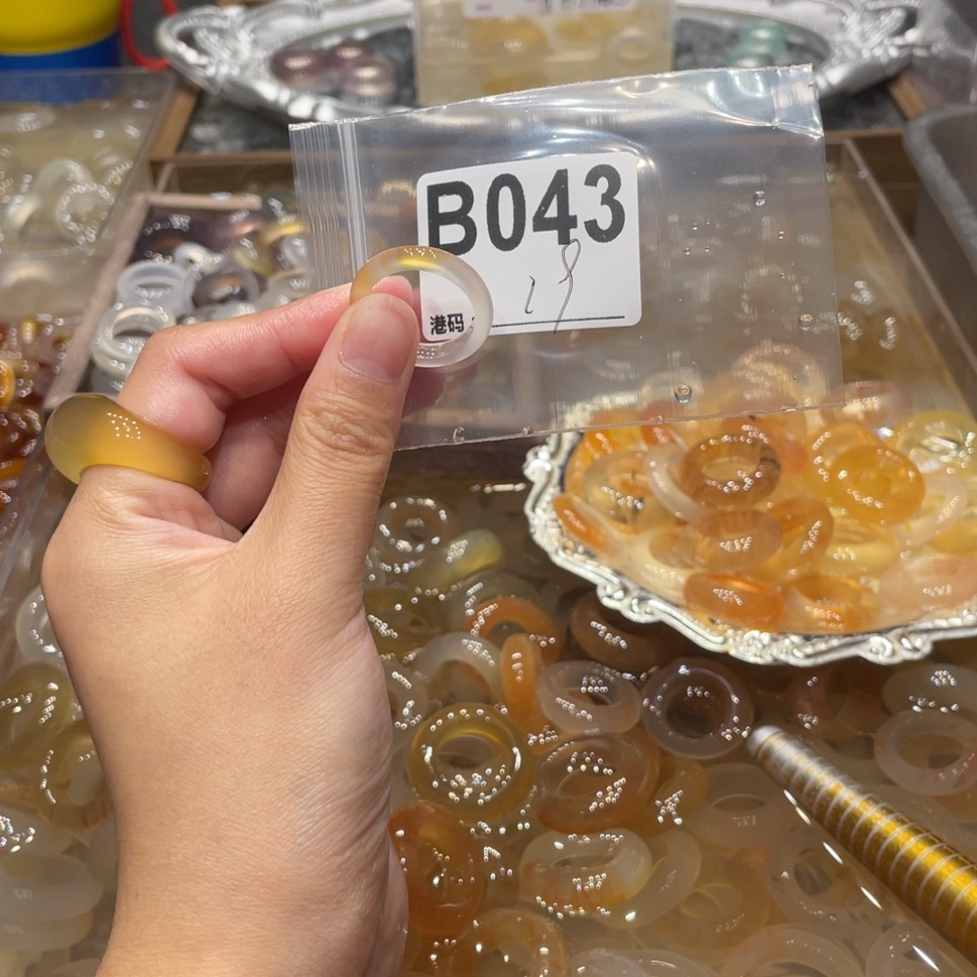 玛瑙/玉髓未镶嵌戒指043