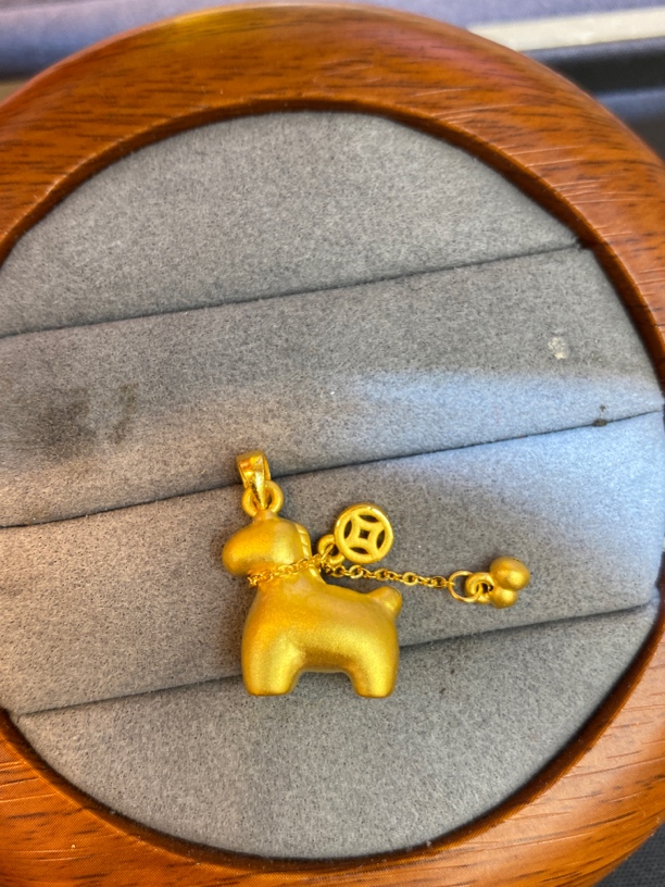 足金999马上有钱吊坠