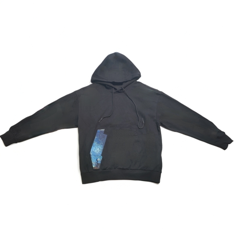 春秋新款潮流时尚男士连帽长袖卫衣印花图案卫衣5228