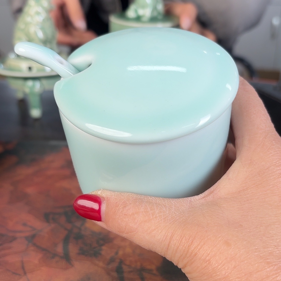 龙泉云间青瓷小米茶器