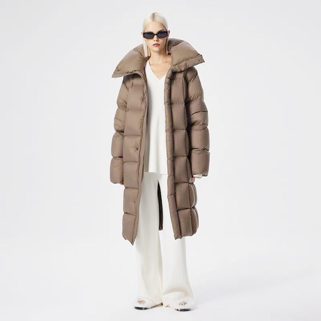 【欧美OVERSIZE90鹅绒服】海外版高端奢品珠光面泡芙鹅绒服