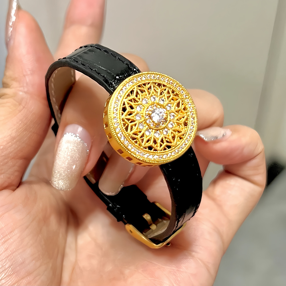 铜合金手链 HEMEI/赫美轻奢 八宝罗盘手链带表带