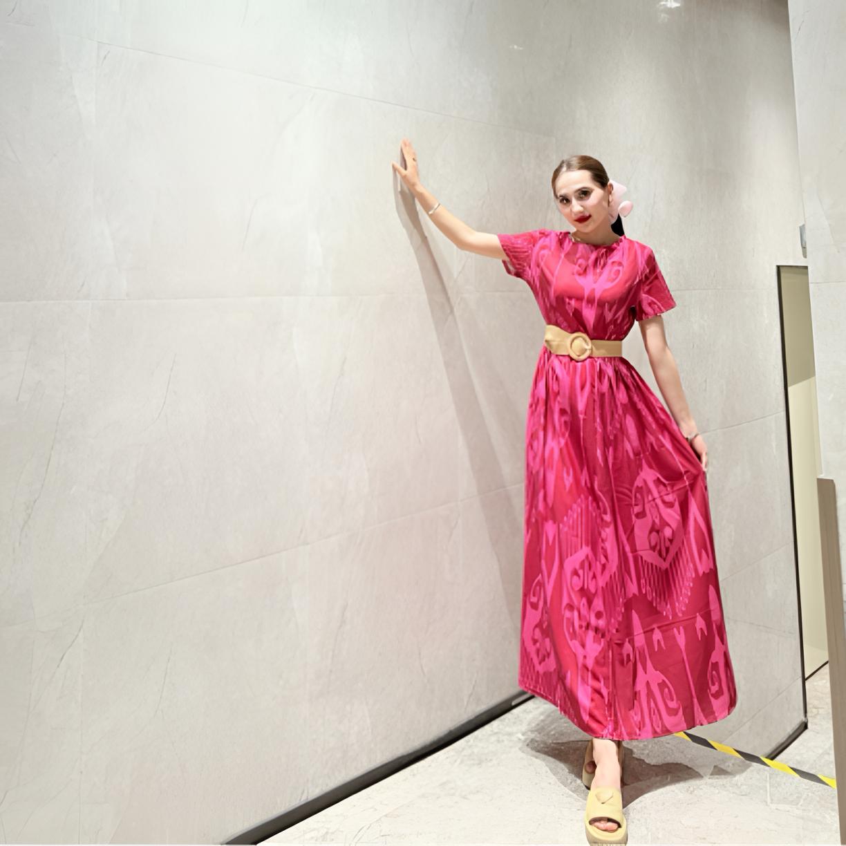 立领设计师结婚婚礼夏季连衣裙法式泡泡袖礼服不褪色