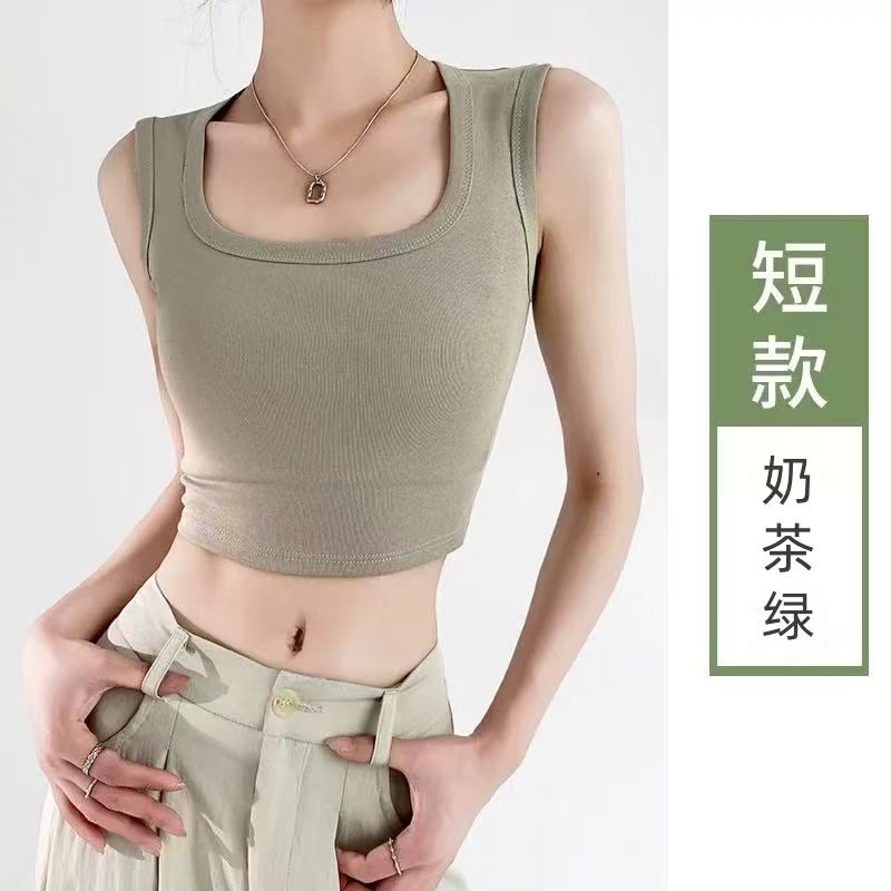 86外穿上衣美拉德小吊带背心女内搭打底衫四季薄款抹胸修身美背