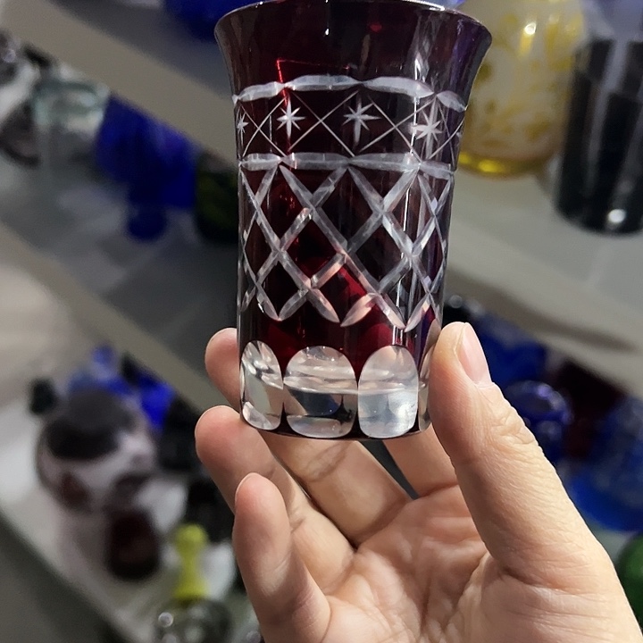 手柄款水晶玻璃微瑕一个