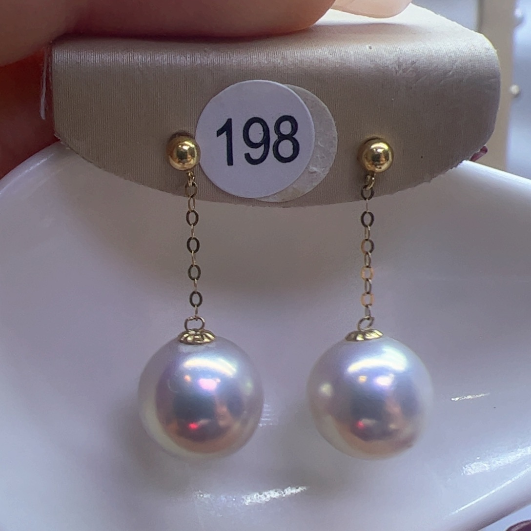 淡水珍珠耳饰18K金镶嵌
