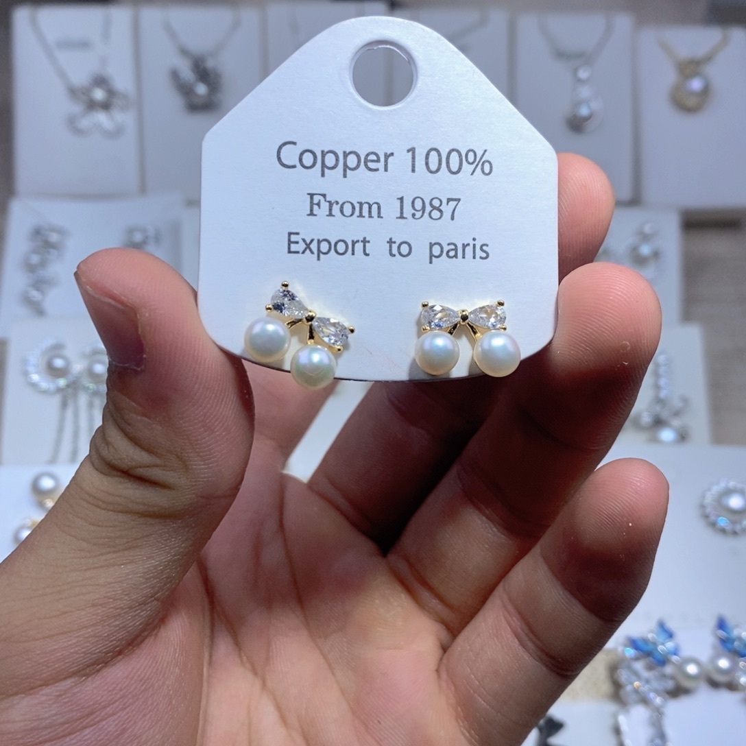 未镶嵌耳饰淡水珍珠