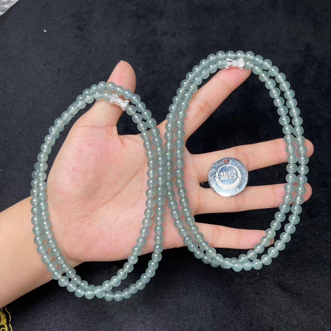 翡昱-N26-37801-721-天然A货翡翠珠链/约6+/约105颗/多样性发其一