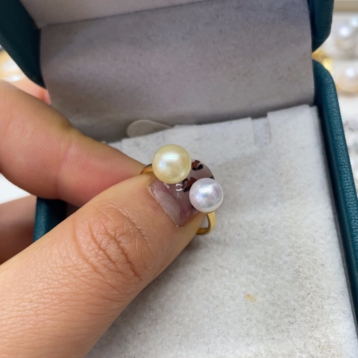 海水珍珠戒指银S925镶嵌