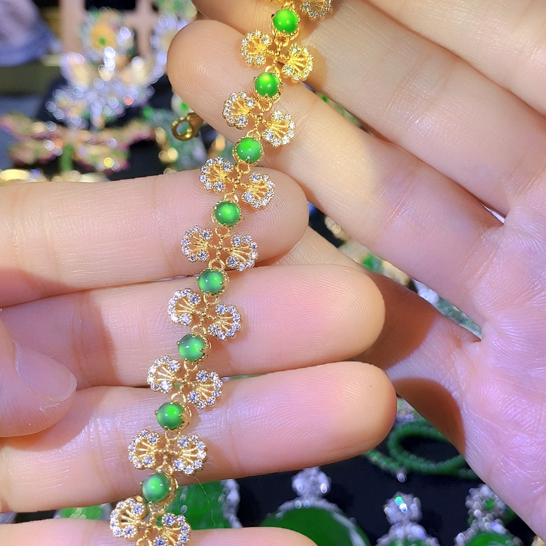 吊坠(不含链)银S925镶嵌翡翠