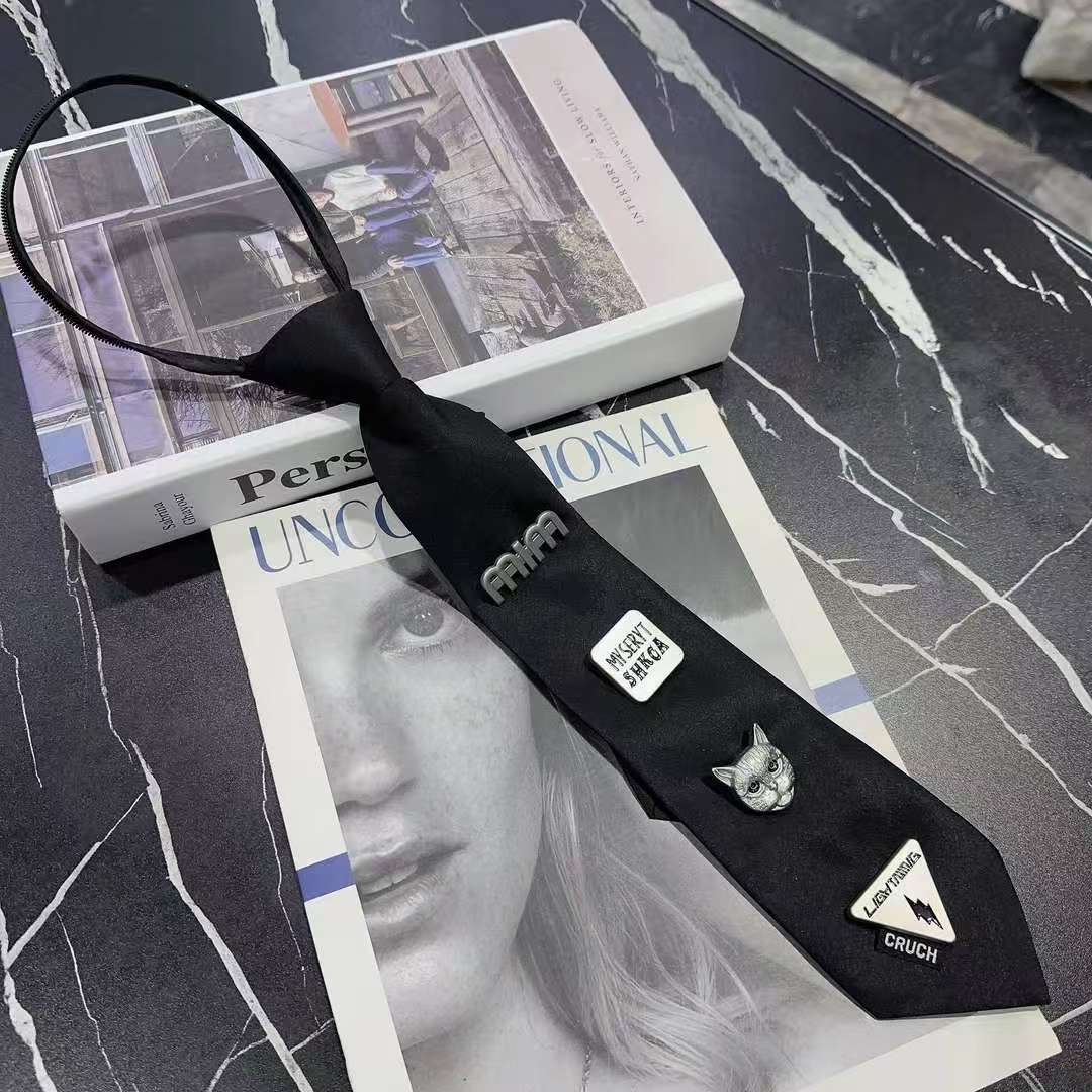 潮流个性休闲百搭时尚黑色领带