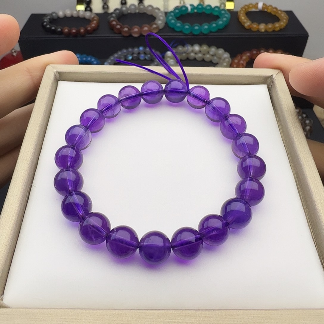 紫晶手串未镶嵌紫水晶单圈