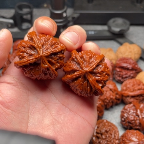 把件文玩核桃岐山四棱