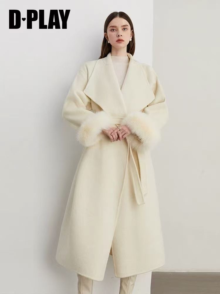 柚米服饰优质尾货默认微瑕 双面羊毛大衣