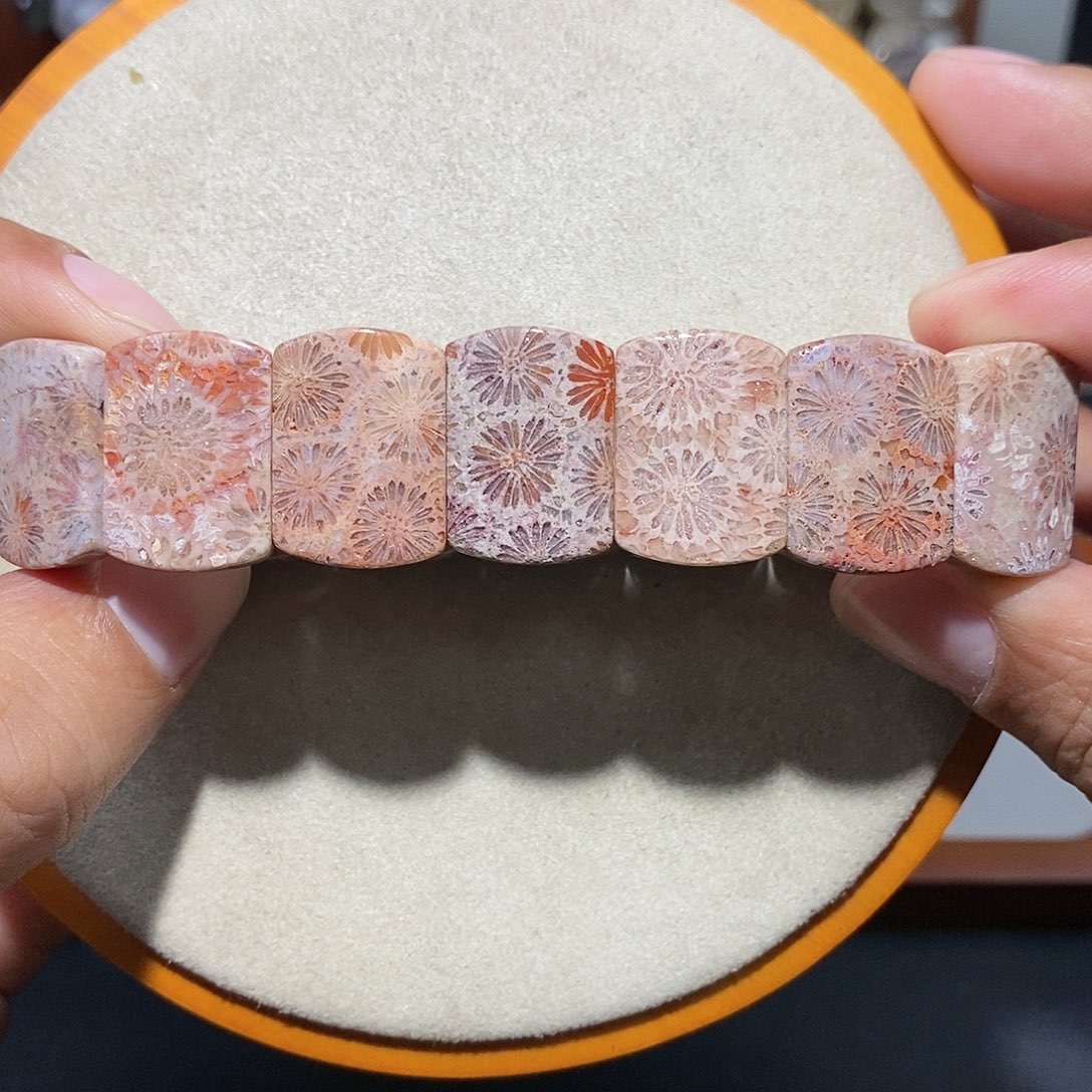 硅化珊瑚（珊瑚玉）手串未镶嵌12